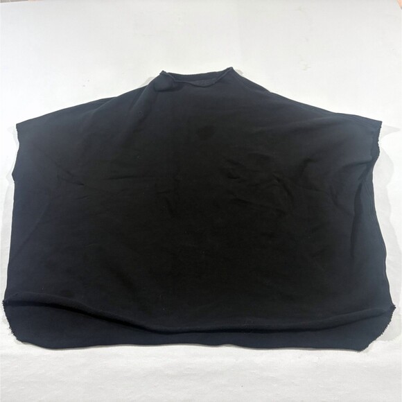 Tops - Frank & Eileen Tee Lab Black Short Sleeve Cape Sweatshirt Boho Goth Sz OS Stain